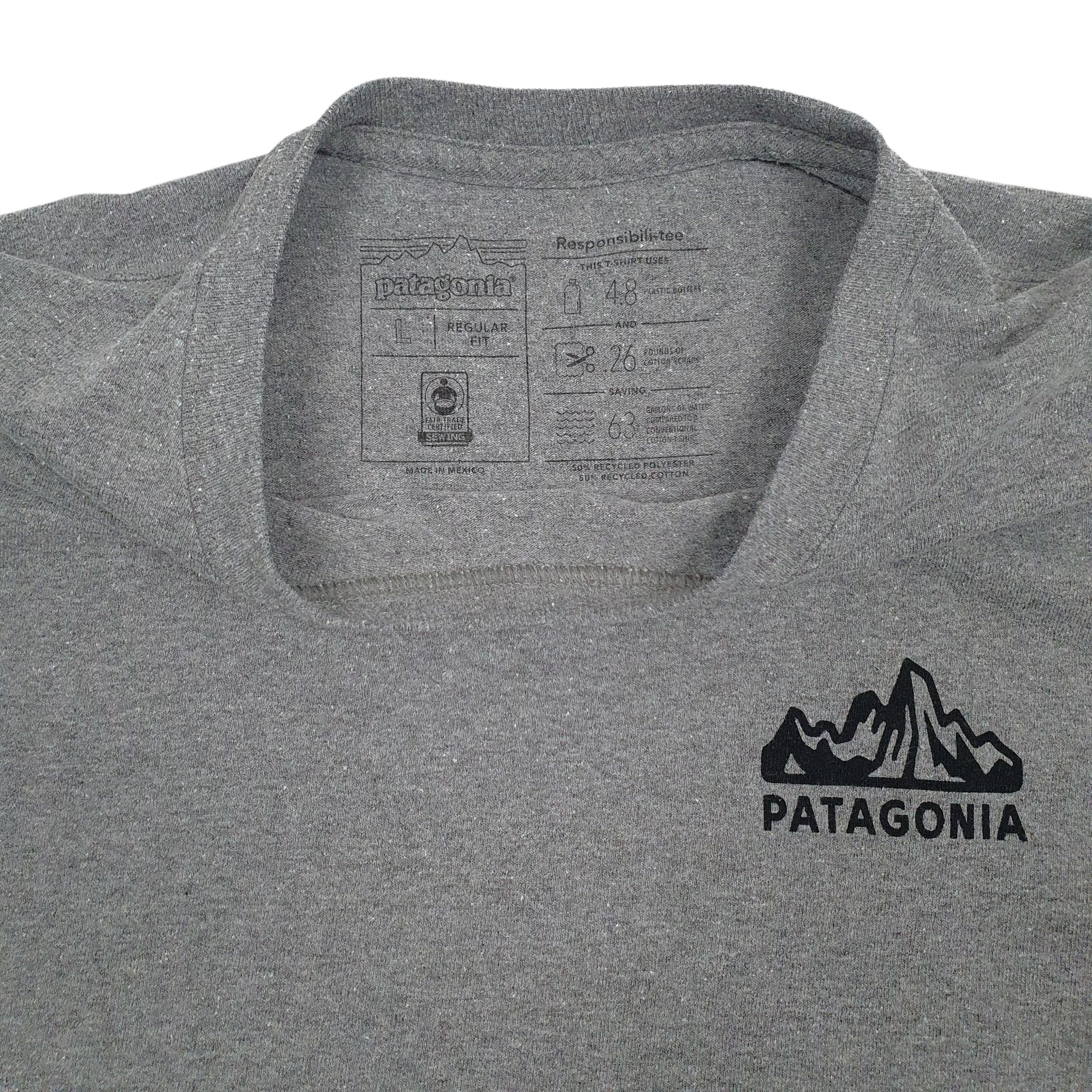 Mens Grey Patagonia   T Shirt