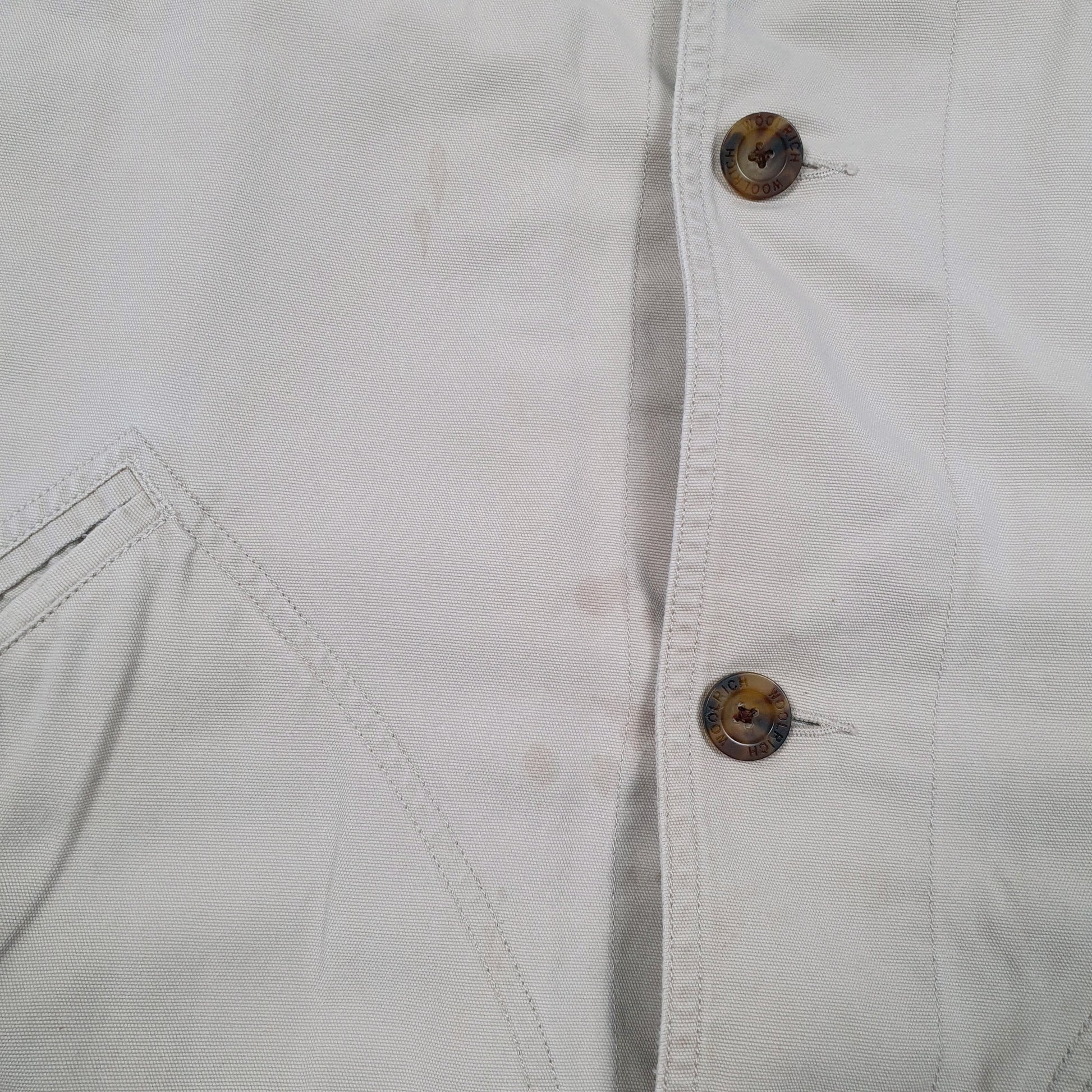 Mens Grey Woolrich Field Barn Chore Crewneck Coat