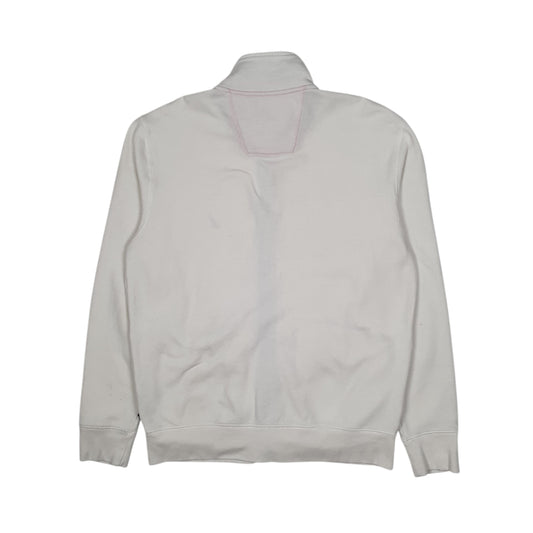 Mens White Nautica  Full Zip Jumper
