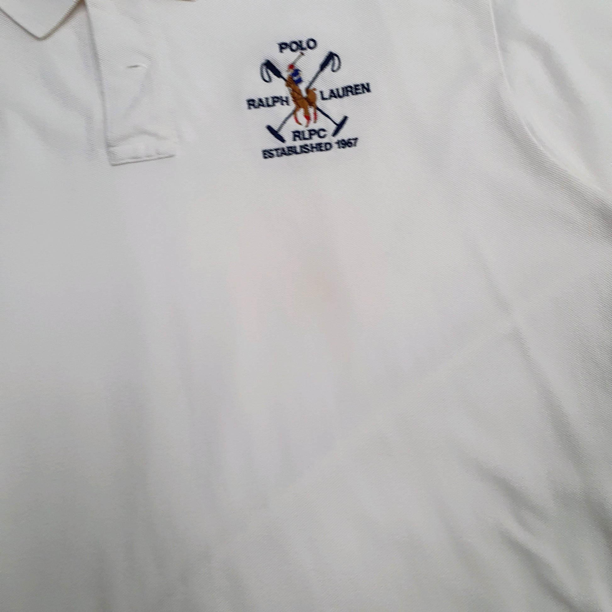 Mens White Polo Ralph Lauren   Polo Shirt