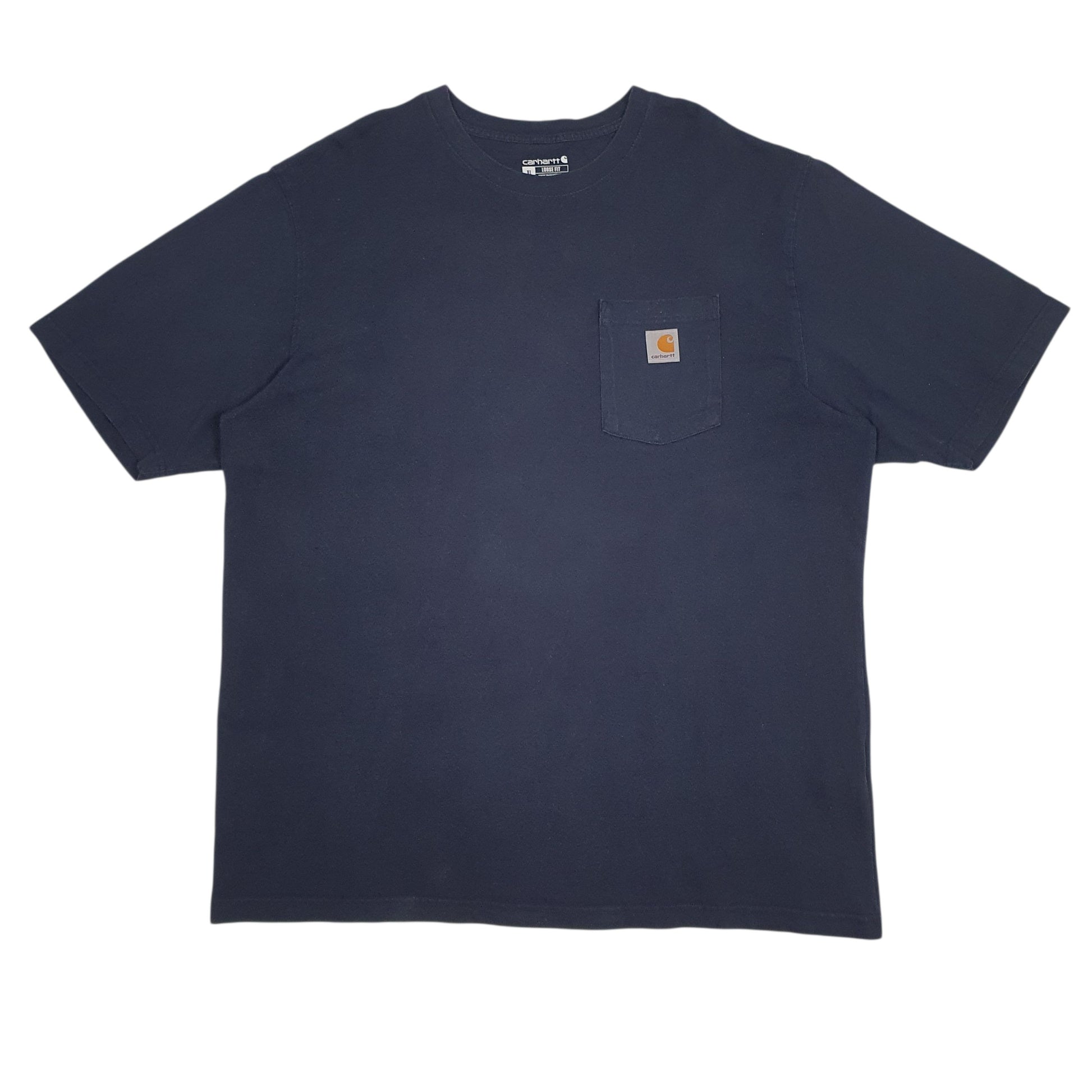 Mens Navy Carhartt  Short Sleeve T Shirt