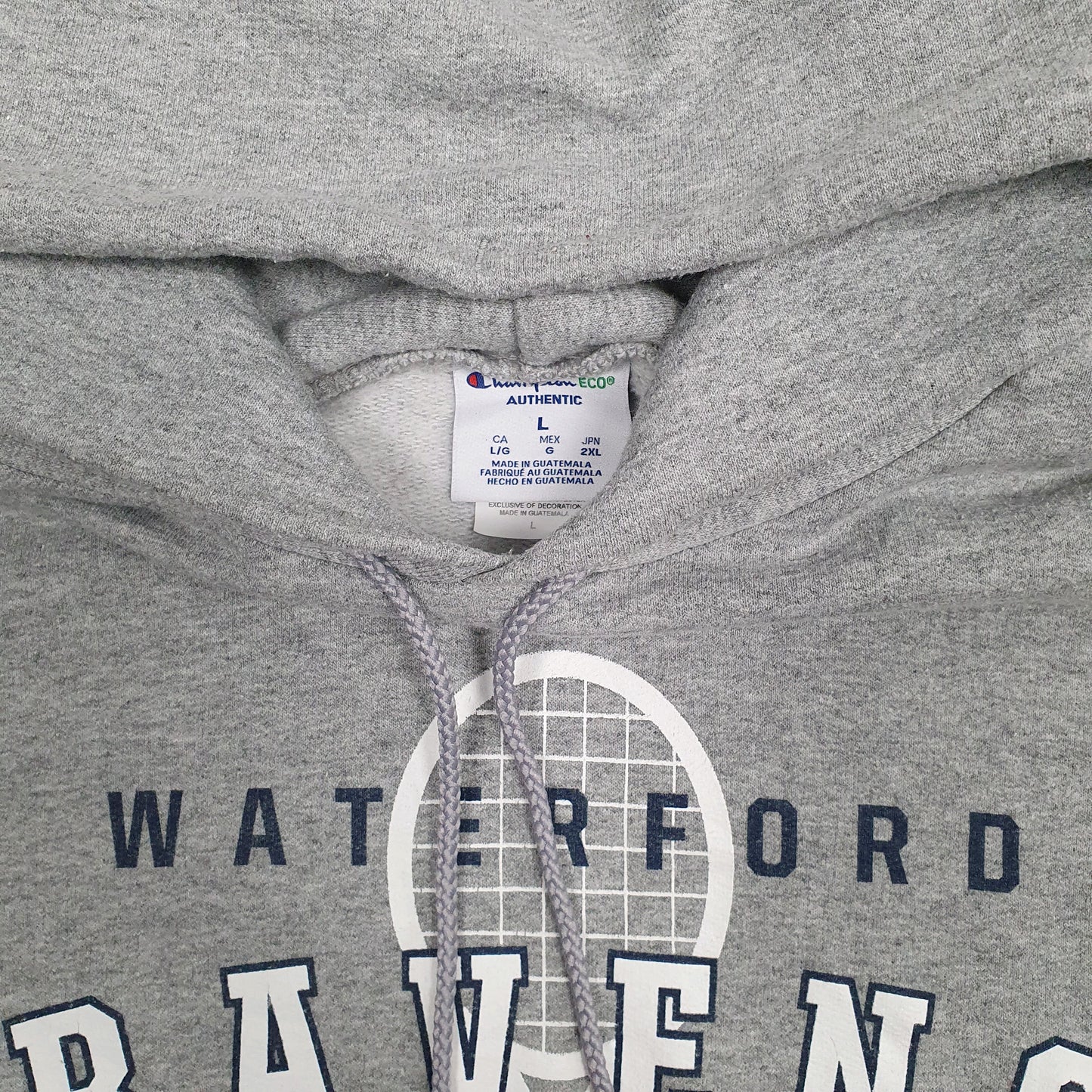 Mens Grey Champion Tennis Hoodie Jumper