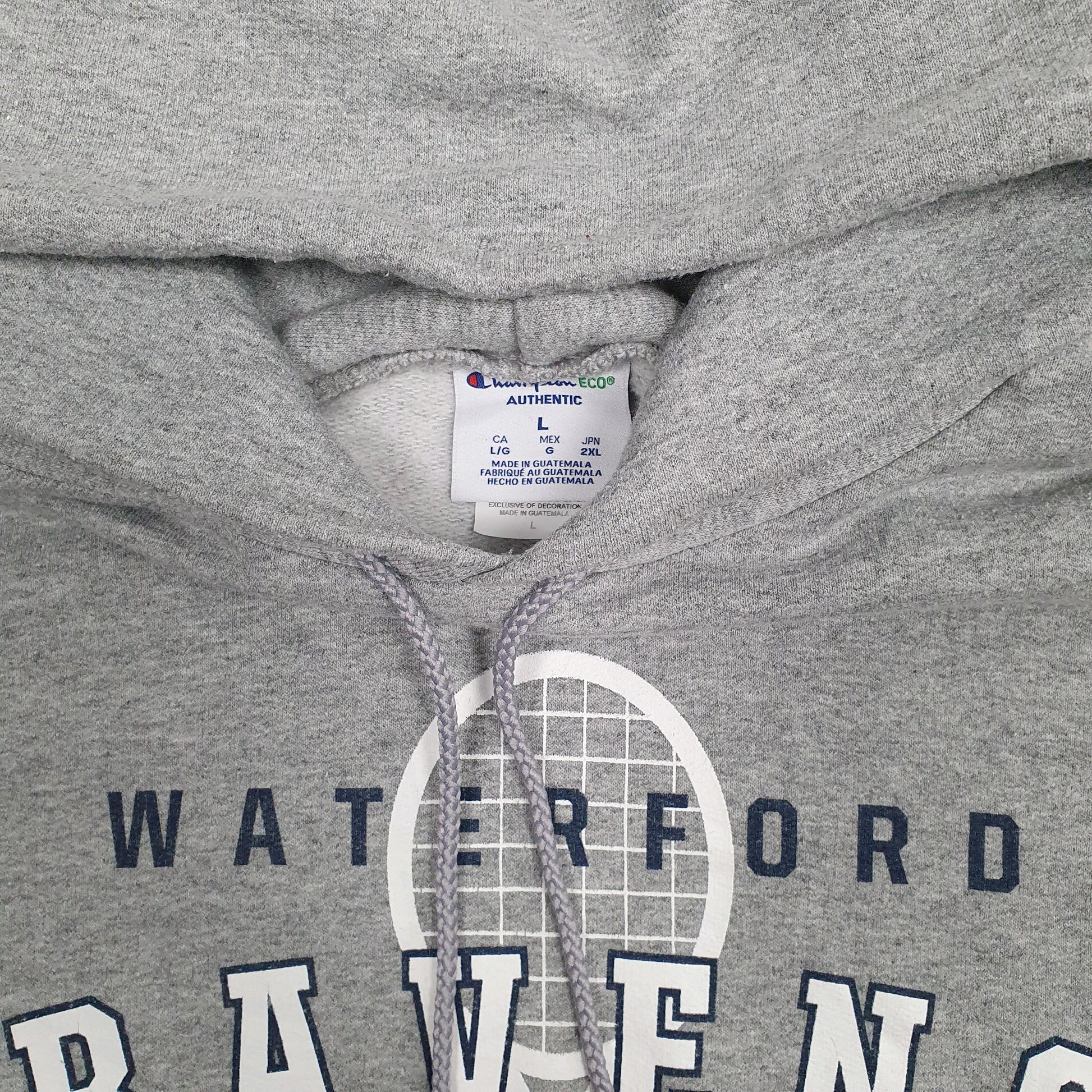 Mens Grey Champion Tennis Hoodie Jumper