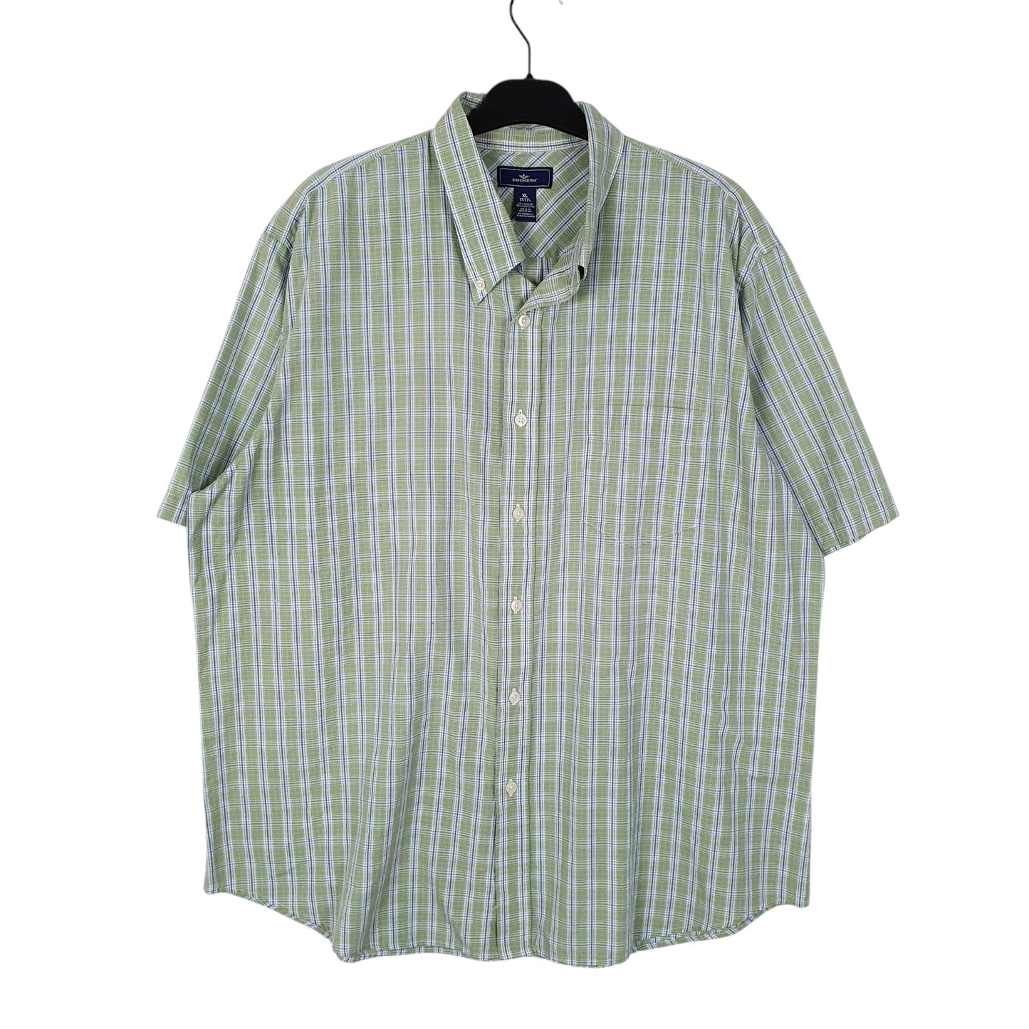 Mens Green Dockers  Short Sleeve Shirt