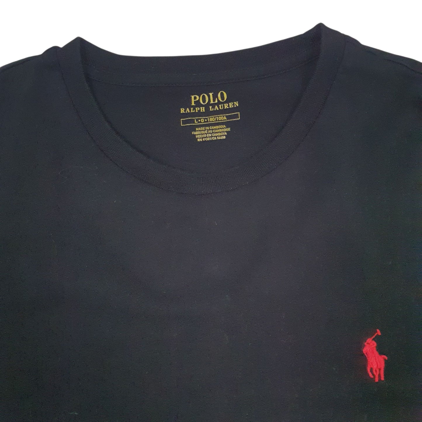 Mens Black Polo Ralph Lauren   T Shirt