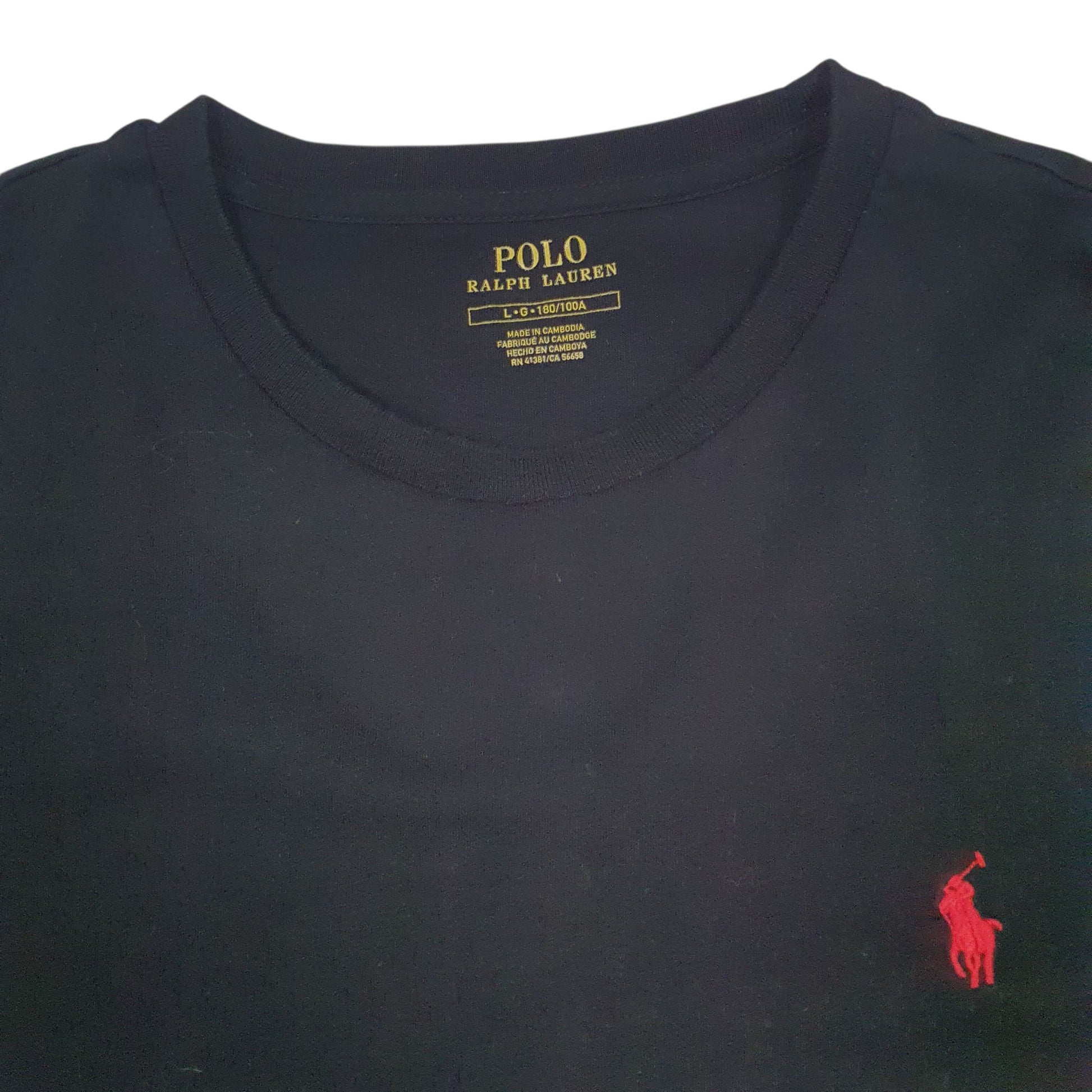 Mens Black Polo Ralph Lauren   T Shirt