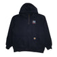 Mens Navy Carhartt Toyota Quarter Zip Hoodie Jumper