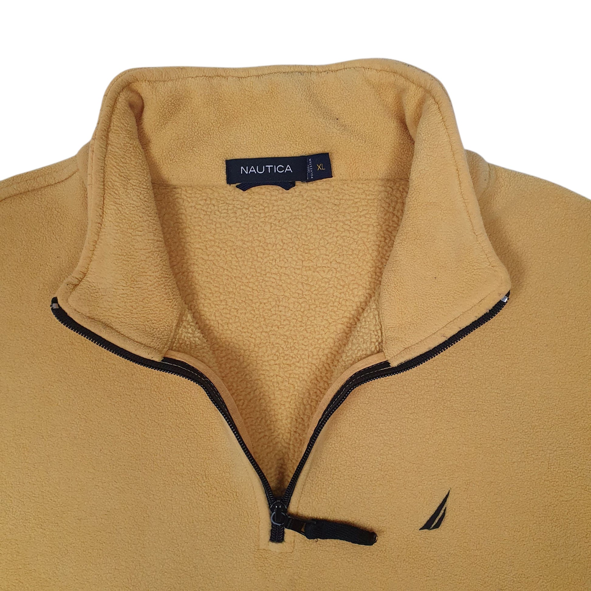Mens Yellow Nautica  Quarter Zip Jumper