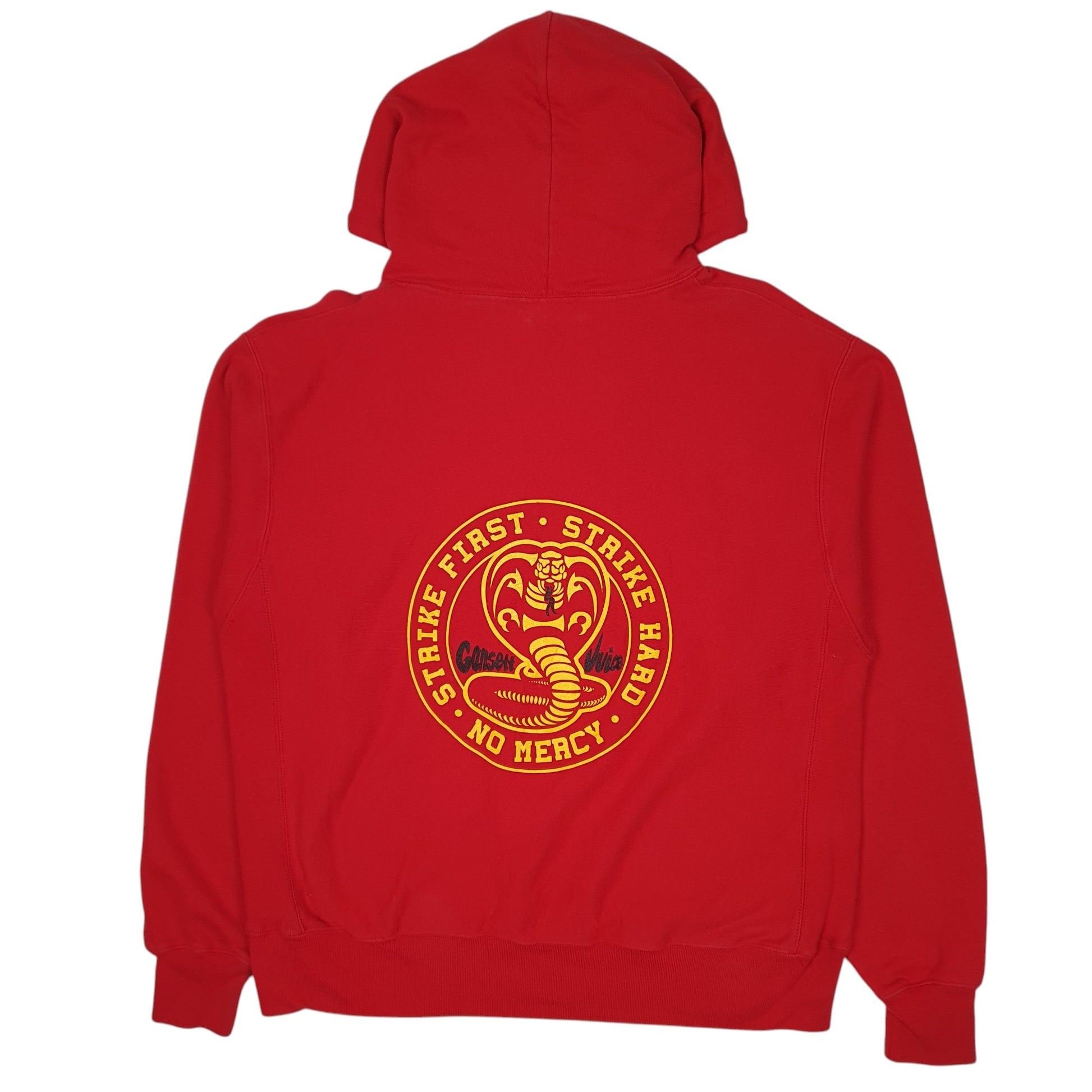 Mens Red Champion Reverse Weave Gansett Juice Skate Surf Shop Hoodie Jumper