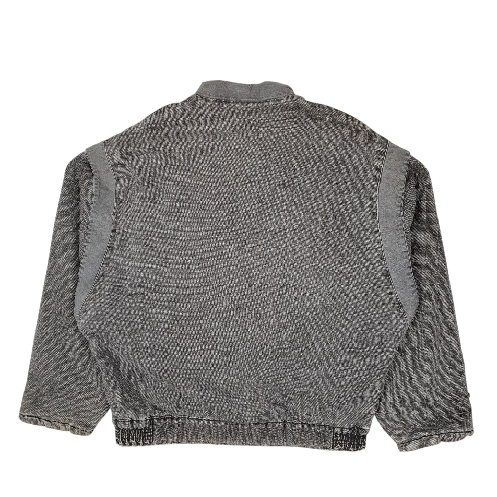 Mens Grey Rifle Vintage 1980s Sherpa Lined Bomber  Coat