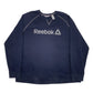 Mens Navy Reebok Spellout Crewneck Jumper