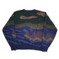 Mens Green Oscar De La Renta Vintage 90s Ducks Crewneck Jumper