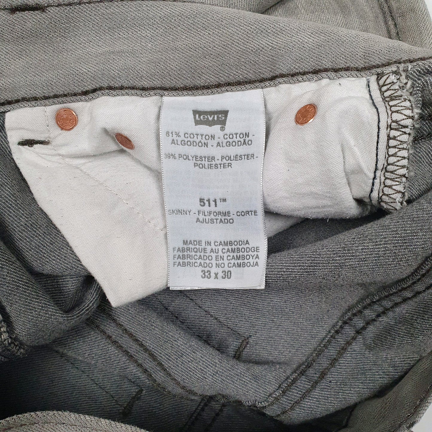 Mens Grey Levis   Jeans