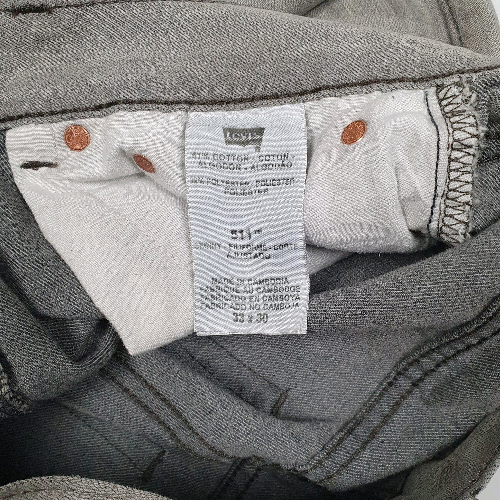 Mens Grey Levis   Jeans