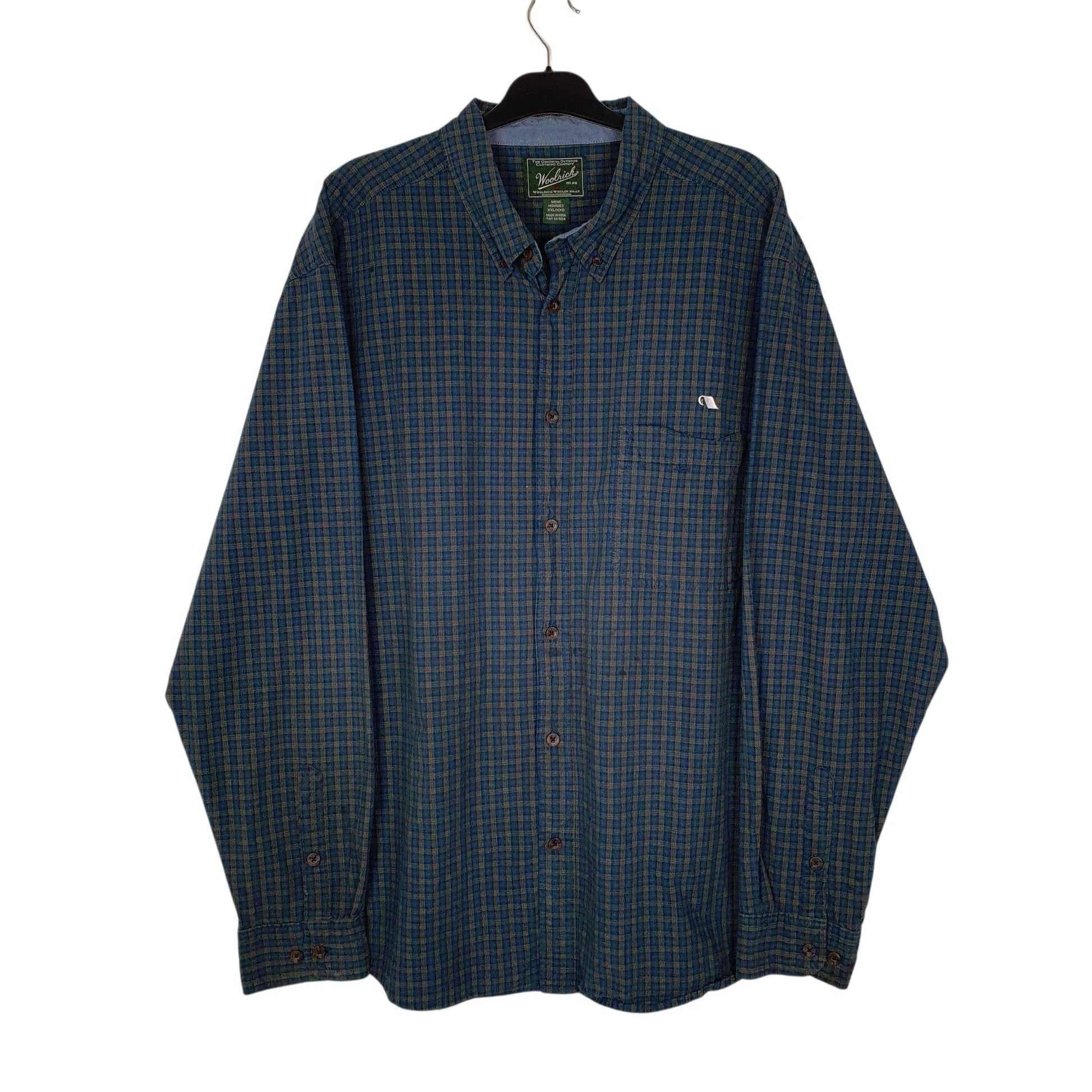 Mens Blue Woolrich  Long Sleeve Shirt