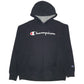 Mens Black Champion Spellout Hoodie Jumper