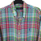 Mens Blue Ralph Lauren Madras  Shirt