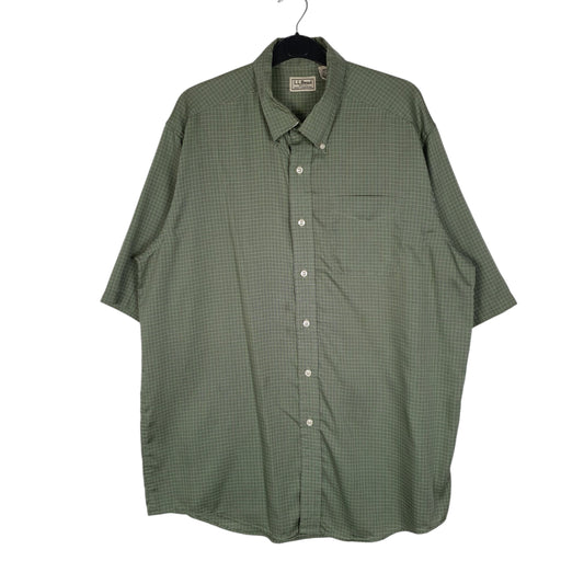 Mens Green L.L.Bean  Short Sleeve Shirt