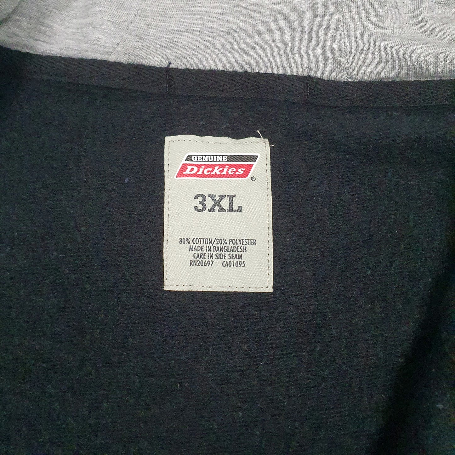 Mens Black Dickies  Full Zip Jumper