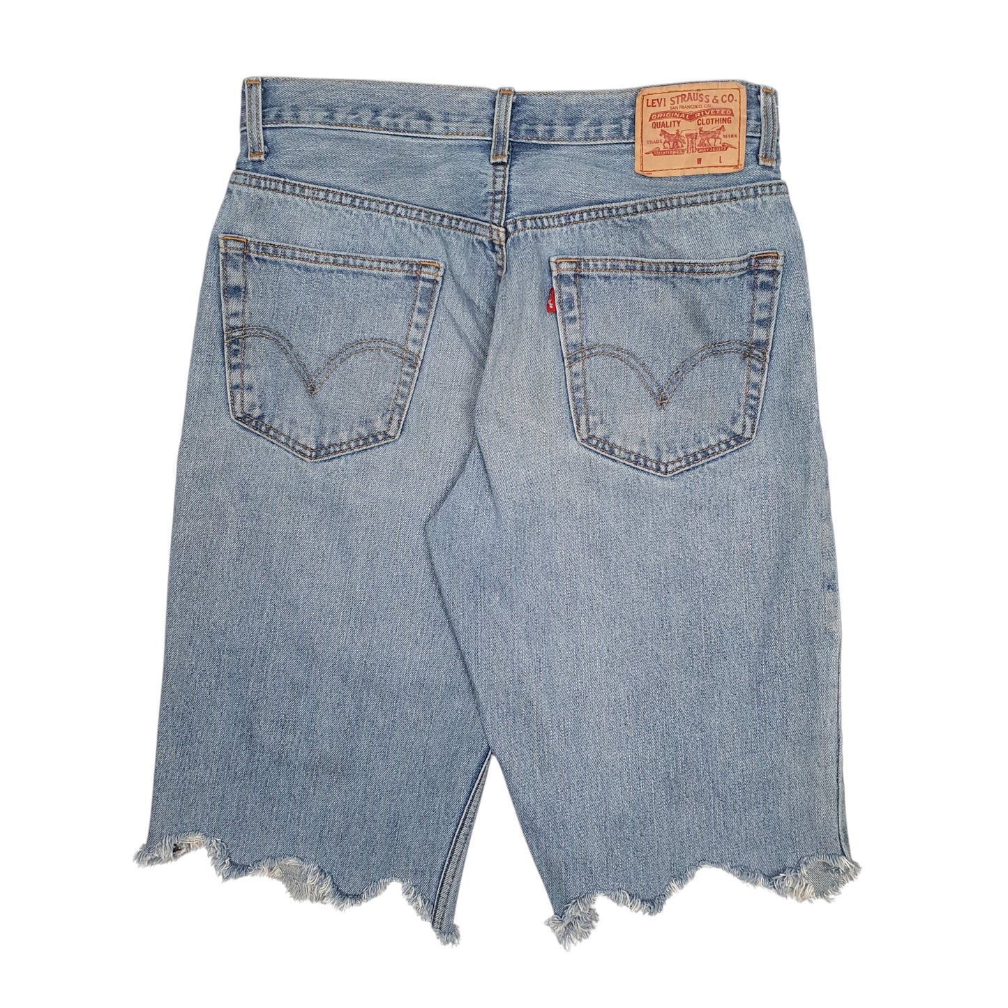 Mens Blue Levis Cut Off  Shorts