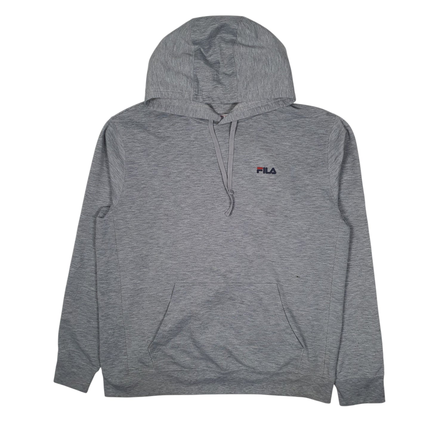 Mens Grey Fila Lightweight Hoodie Jumper