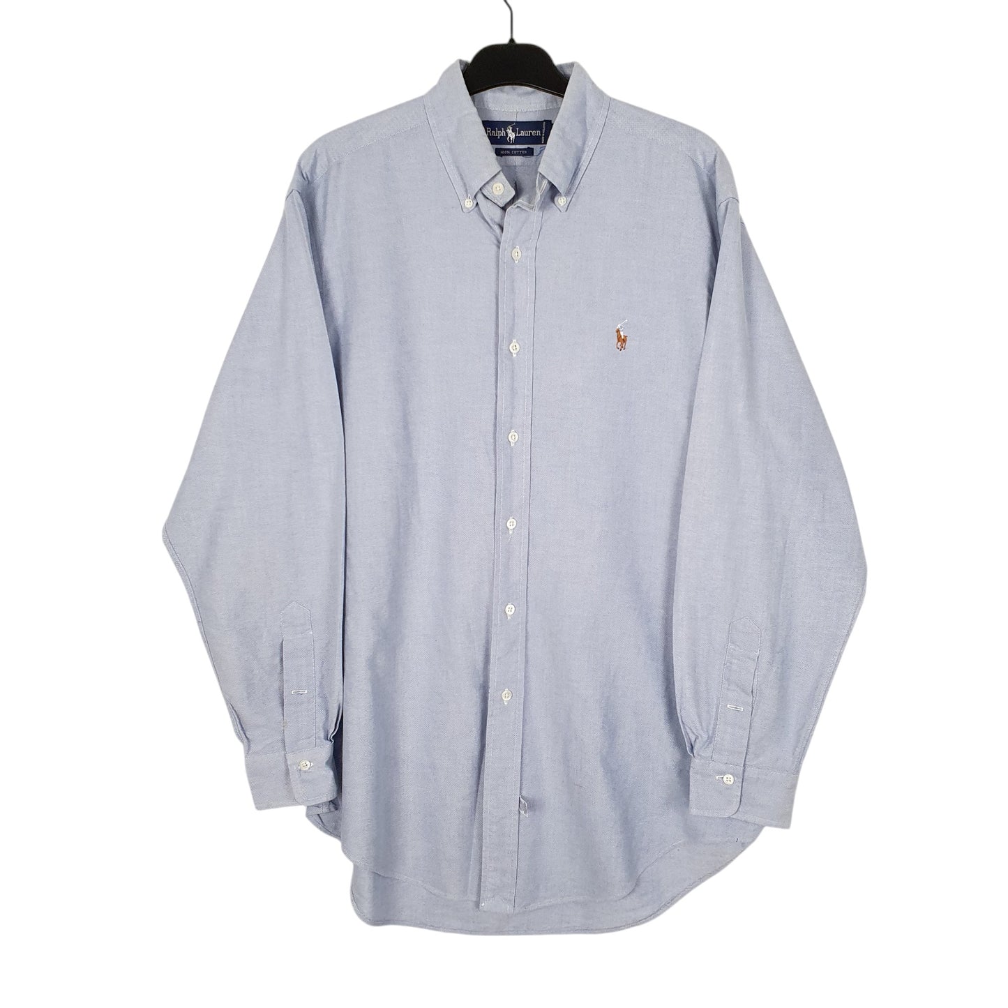 Mens Blue Ralph Lauren Vintage 90s Long Sleeve Shirt