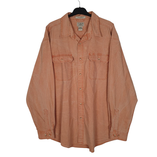 Mens Orange L.L.Bean  Long Sleeve Shirt