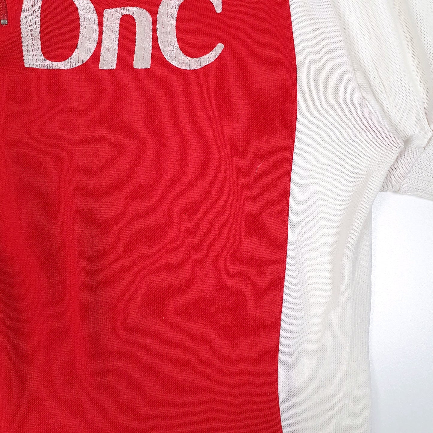 Mens Red Campitello Vintage 80s Cycling Jersey Hoodie T Shirt