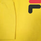 Mens Yellow Fila Baggy Spellout Crewneck Jumper