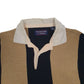 Mens Beige Roundtree & York Rugby Crewneck Polo Shirt