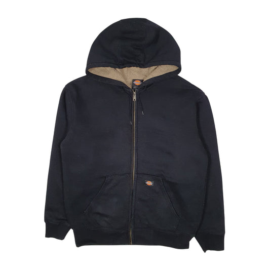 Mens Black Dickies Sherpa Lined Hoodie Active Jacket Full Zip Jumper