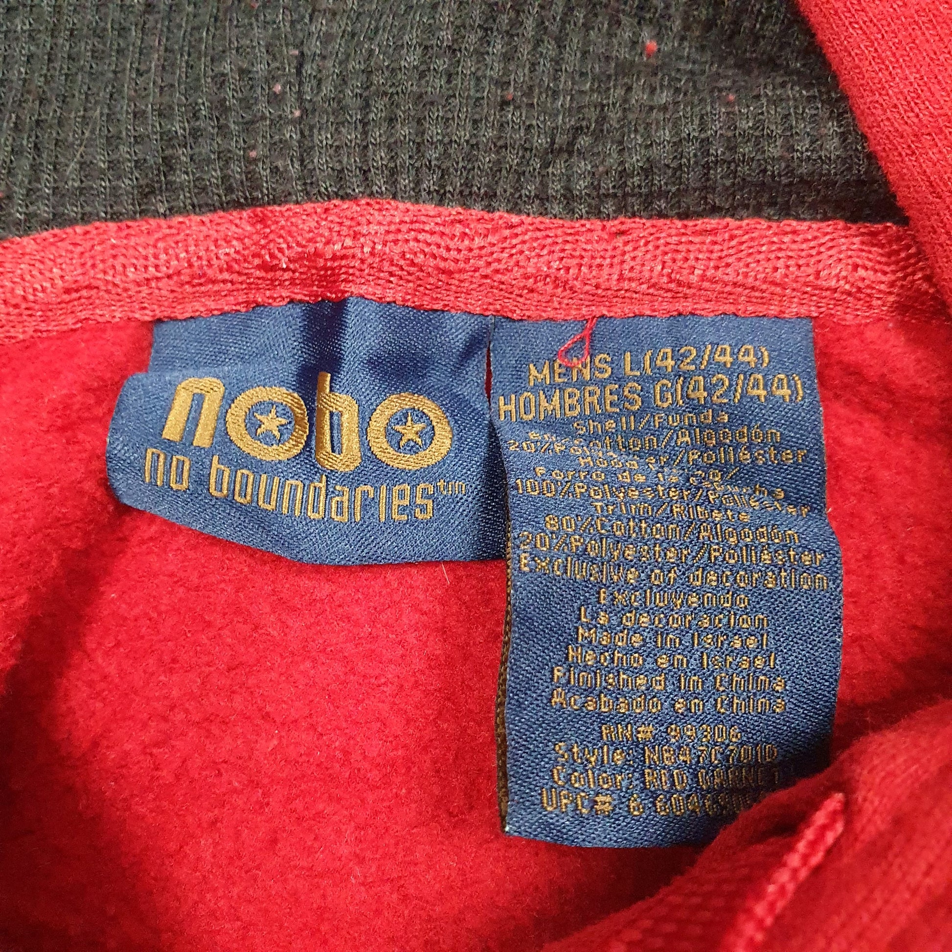 Mens Red Nobo  Hoodie Jumper