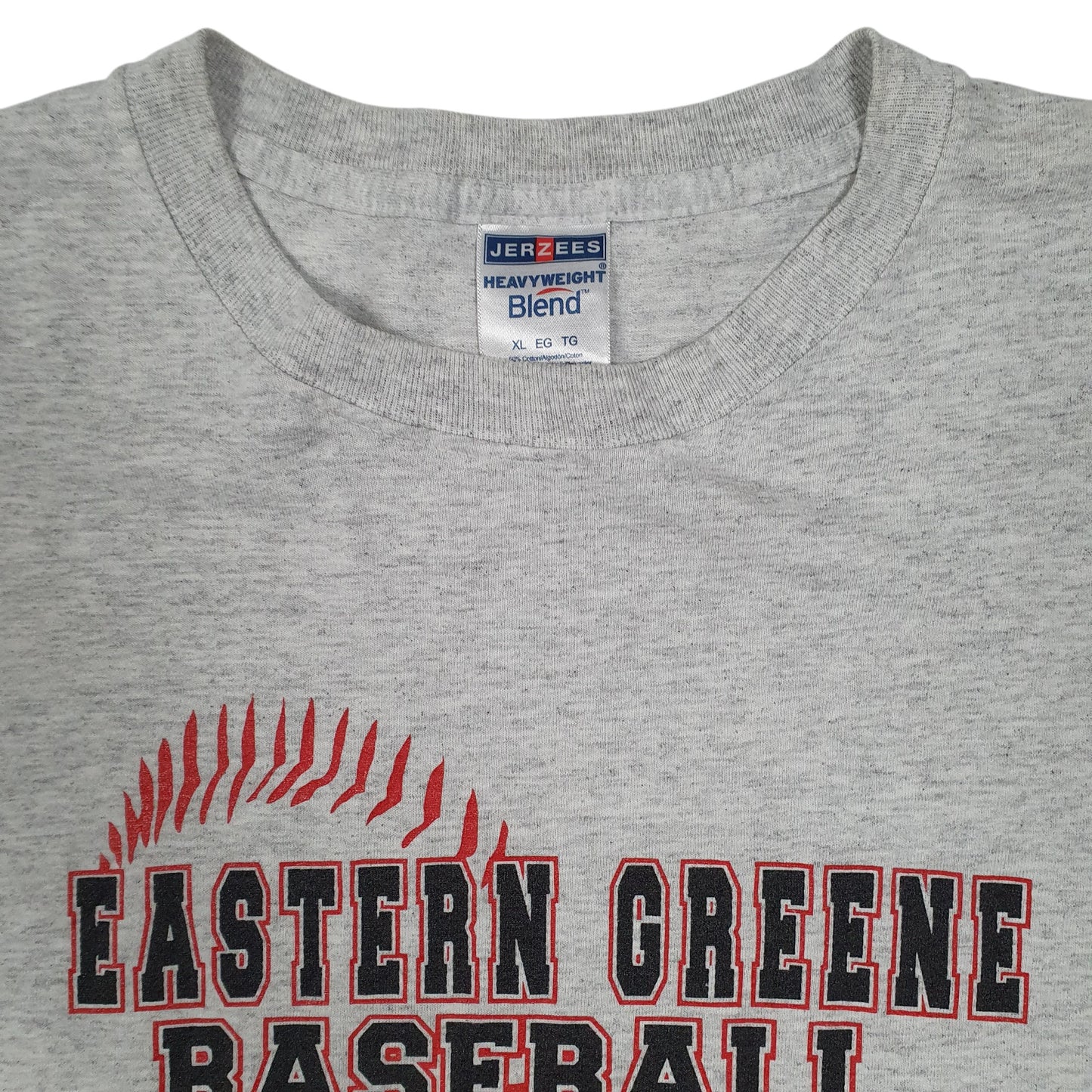Mens Grey Jerzees Eastern Greene Football  T Shirt