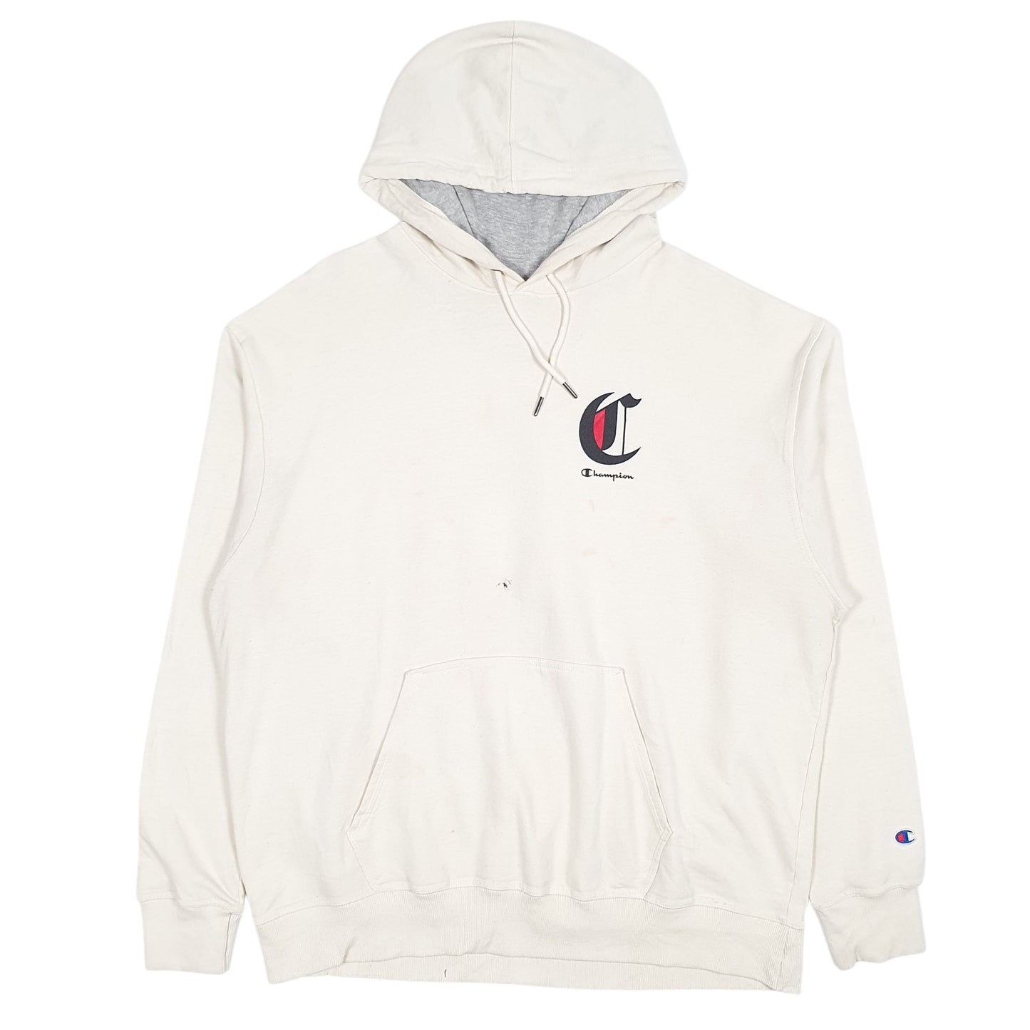 Mens Cream Champion  Hoodie Jumper