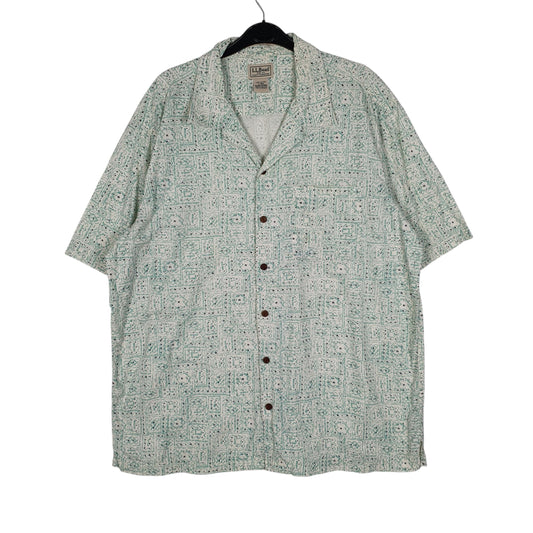 Mens Green L.L.Bean  Short Sleeve Shirt