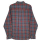 Mens Grey L.L.Bean Chamois Flannel Plaid  Shirt