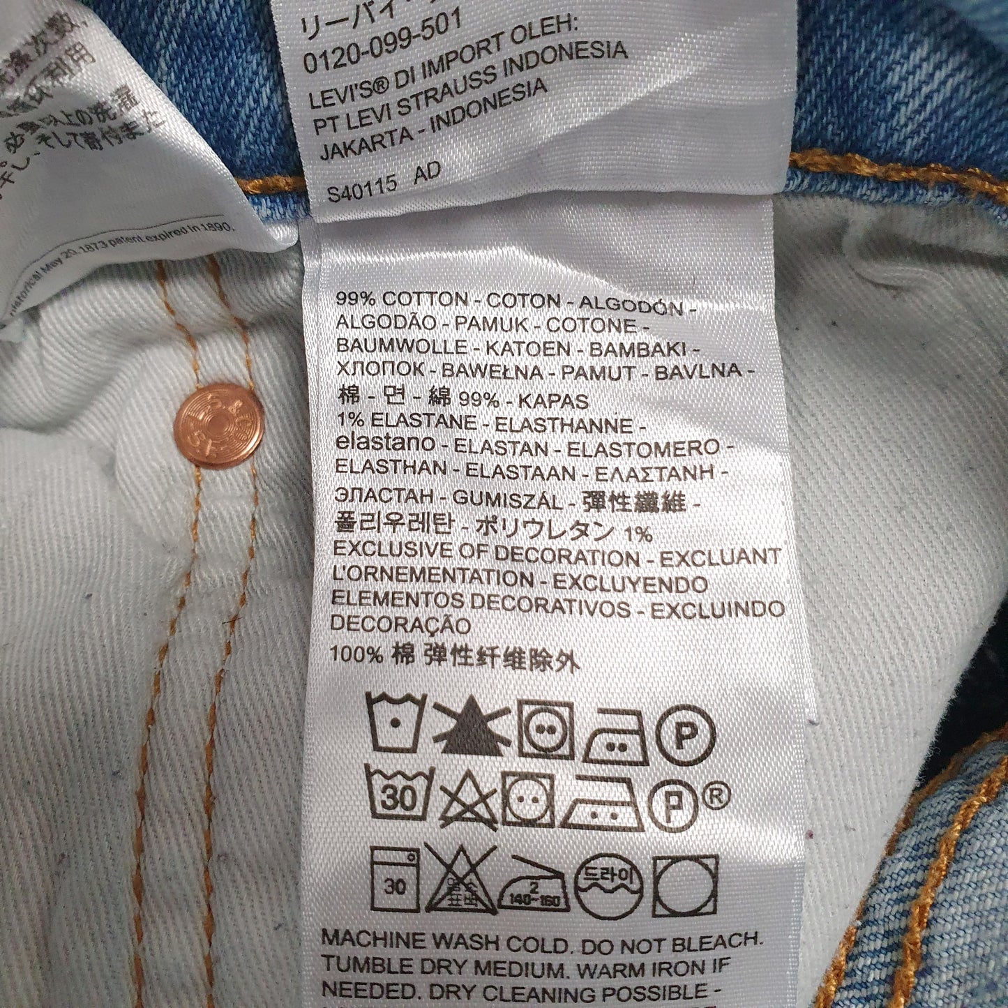 Mens Blue Levis   Jeans