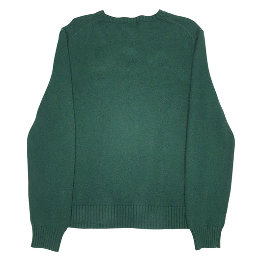 Mens Green Polo Ralph Lauren Heavy Knit Crewneck Jumper