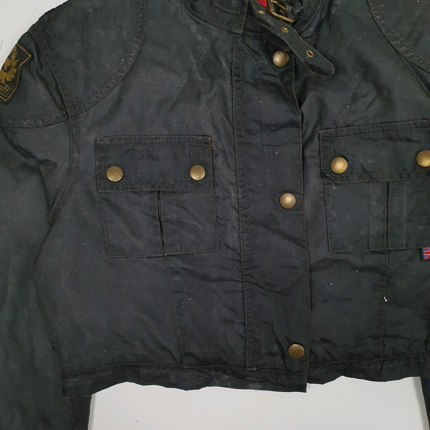 Womens Black Belstaff Cropped Toxic  Coat