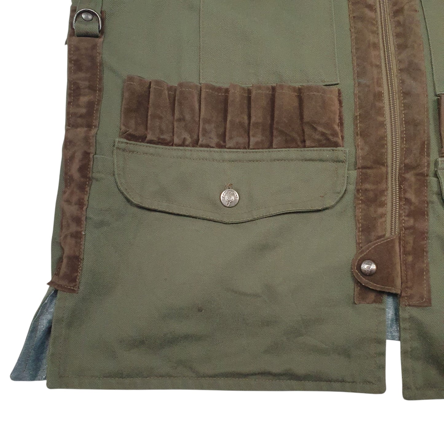 Mens Green Forlo Sport Shooting Hunting V Neck Coat