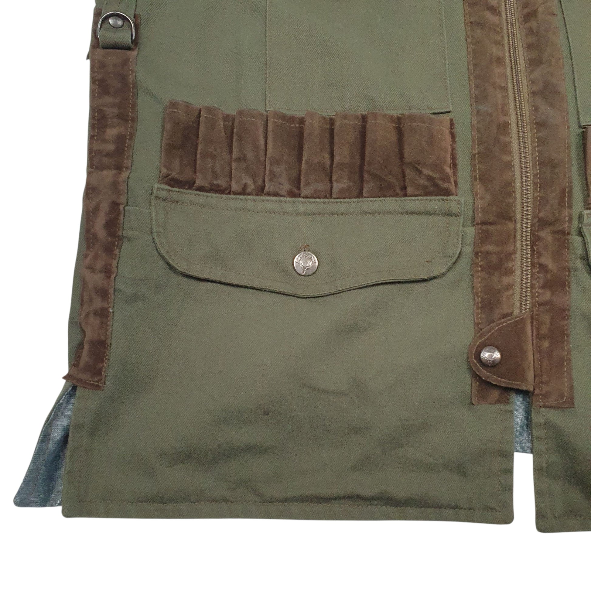 Mens Green Forlo Sport Shooting Hunting V Neck Coat