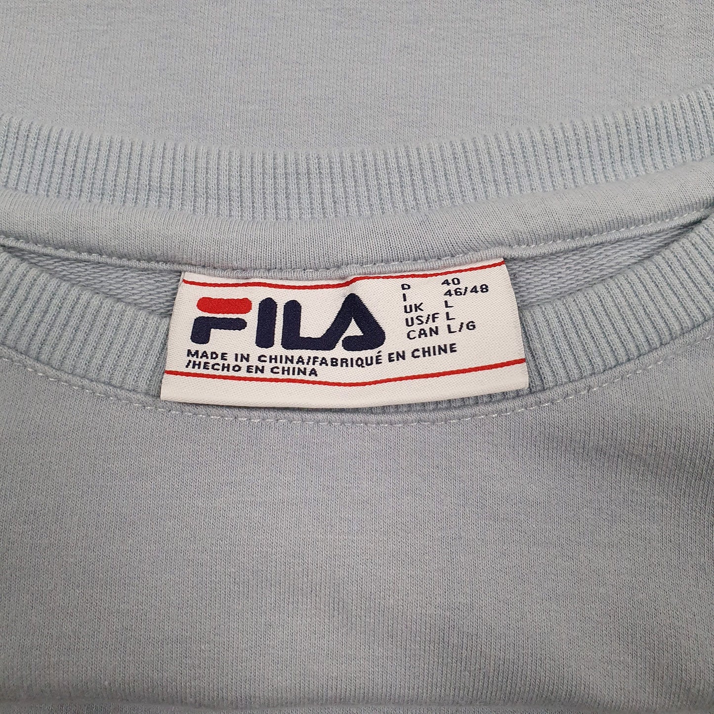 Womens Blue Fila  Crewneck Jumper