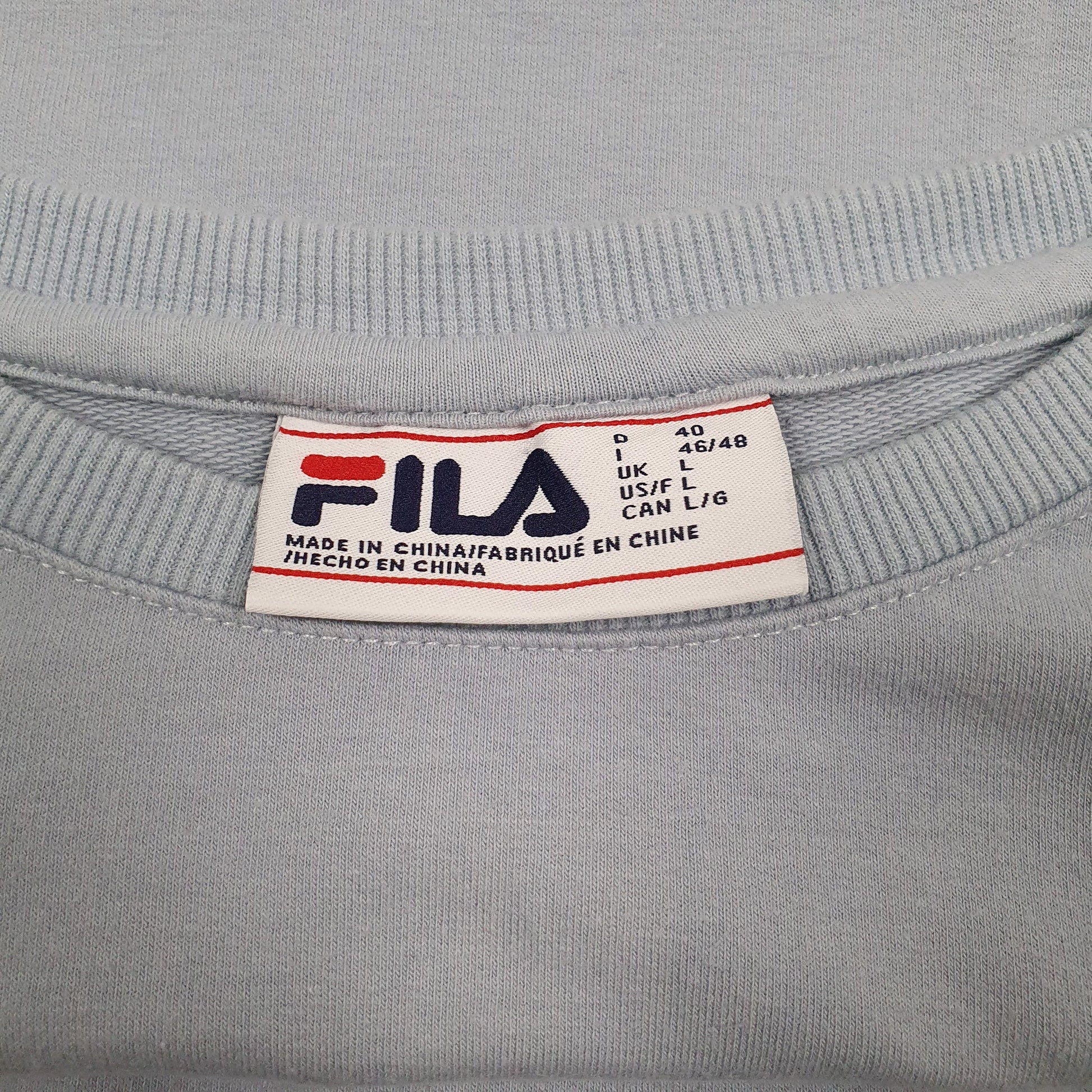 Womens Blue Fila  Crewneck Jumper