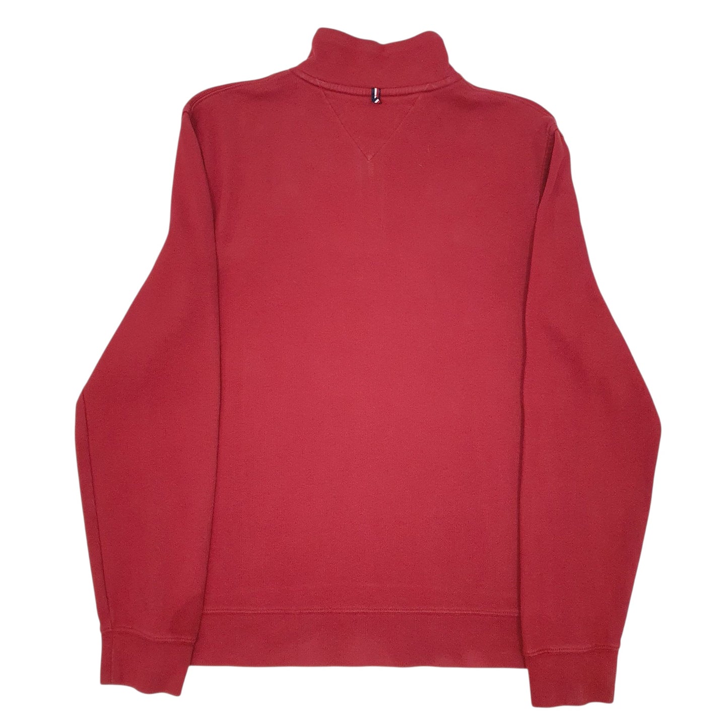 Mens Red Tommy Hilfiger  Quarter Zip Jumper