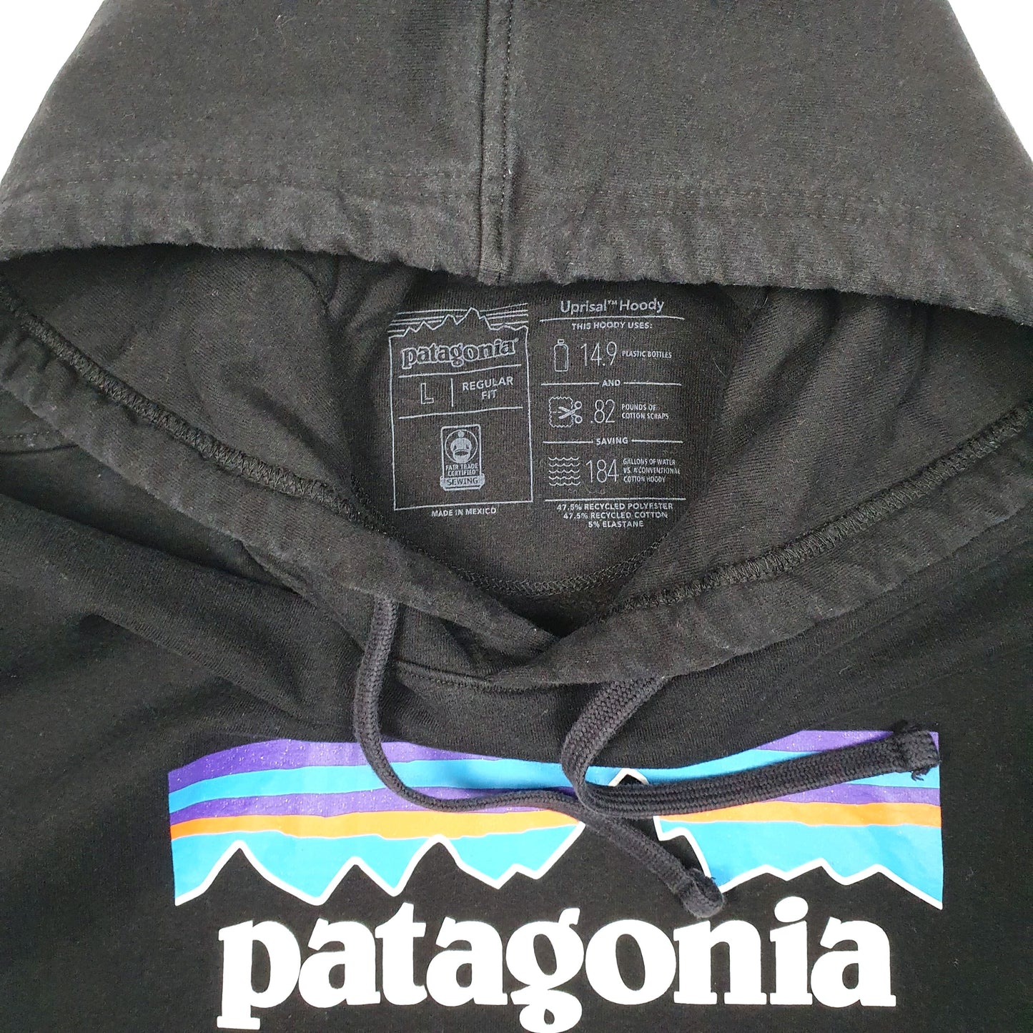 Mens Black Patagonia Uprisal Hoodie Jumper