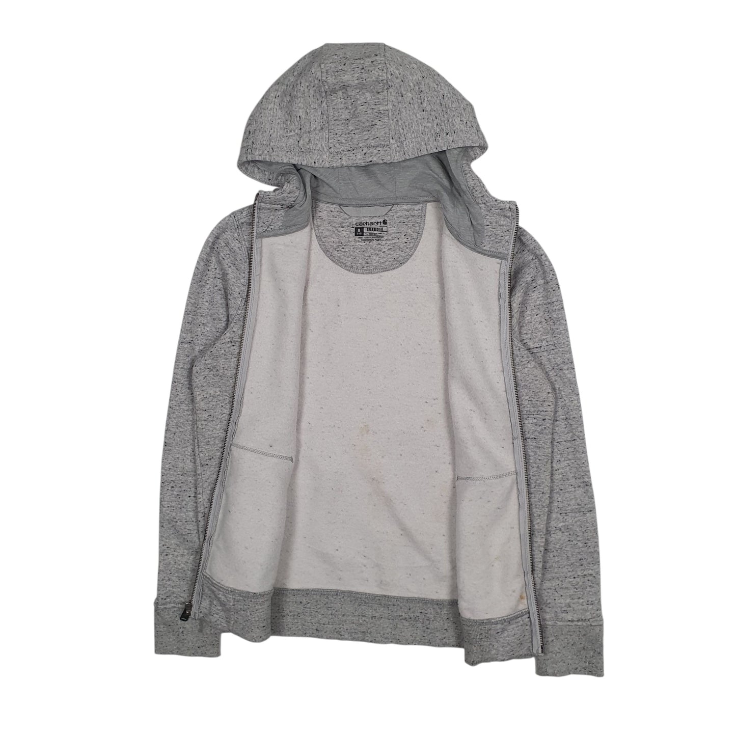 Womens Grey Carhartt Hoodie Full Zip Jumper