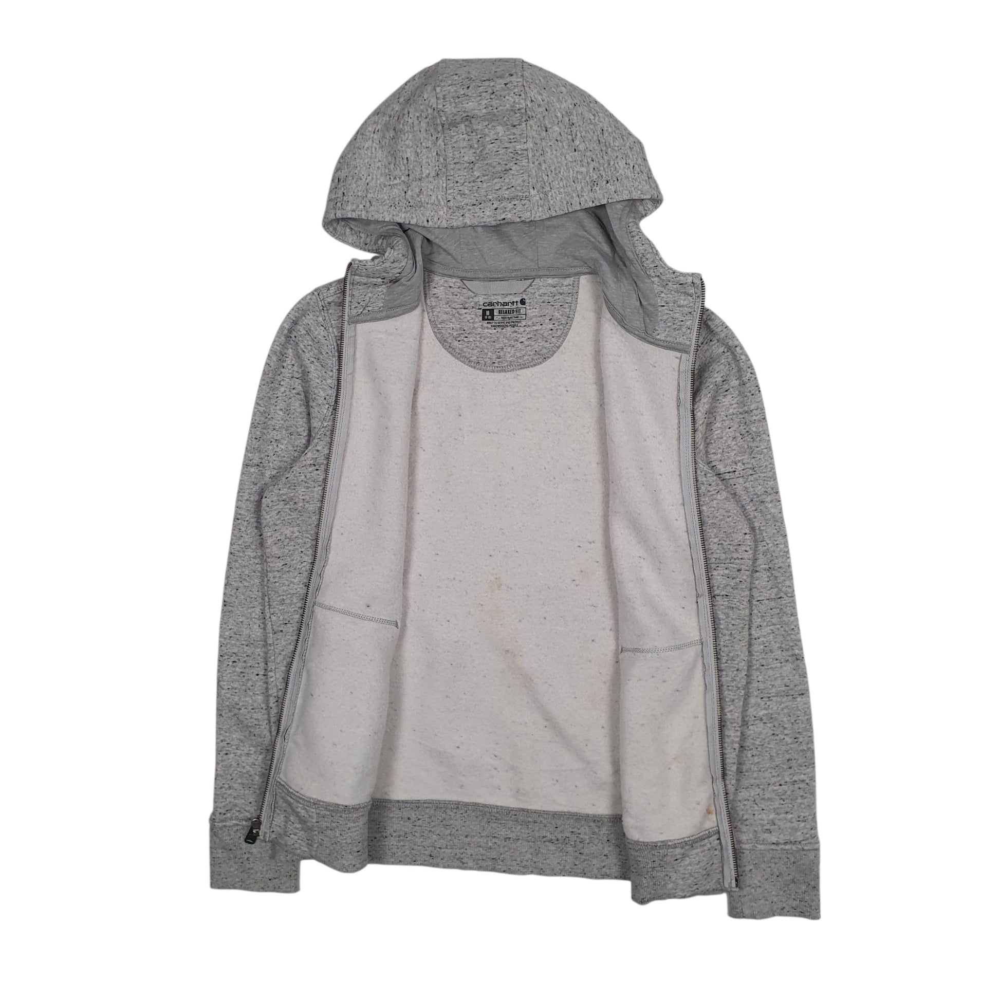 Womens Grey Carhartt Hoodie Full Zip Jumper
