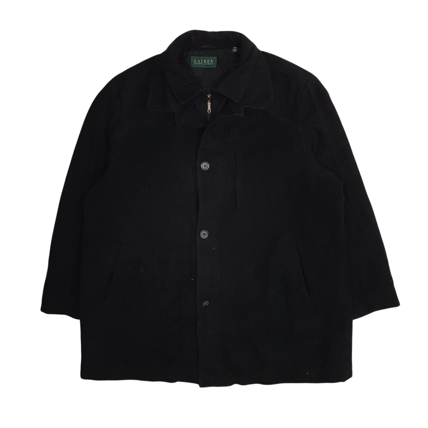 Mens Black Ralph Lauren Overcoat Trench  Coat