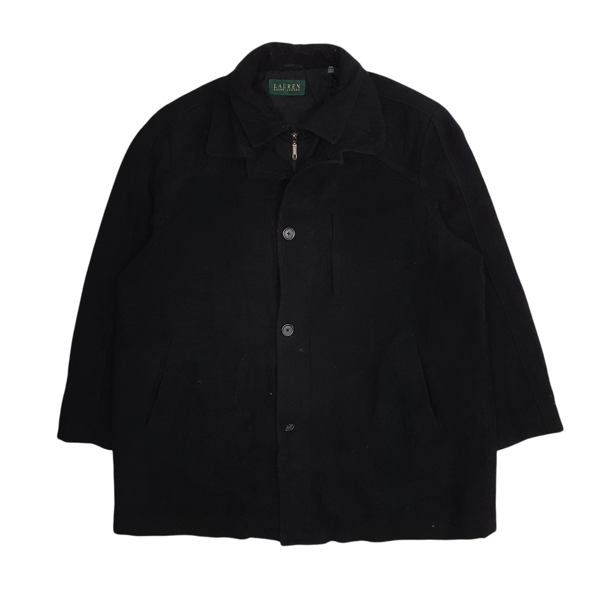 Mens Black Ralph Lauren Overcoat Trench  Coat