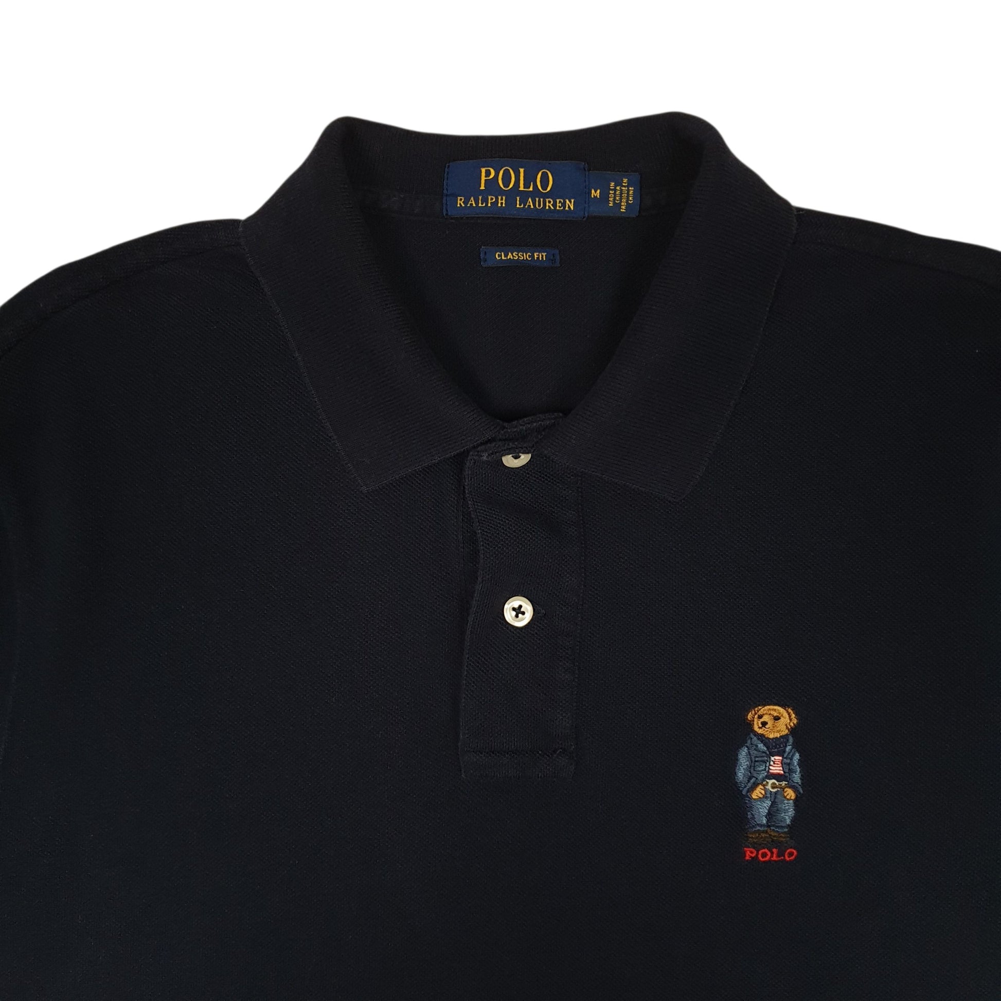 Mens Navy Polo Ralph Lauren Polo Bear Classic Fit Hoodie Polo Shirt